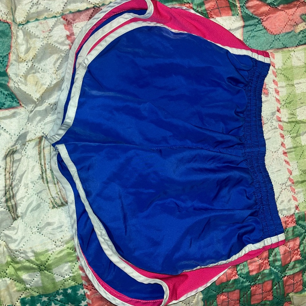 Layer 8 Women's Athletic Shorts Blue and Pink